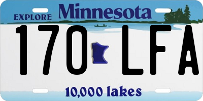 MN license plate 170LFA