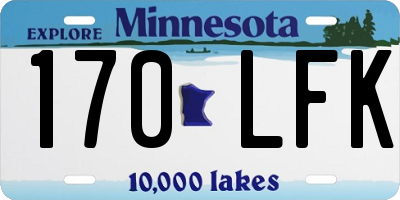 MN license plate 170LFK