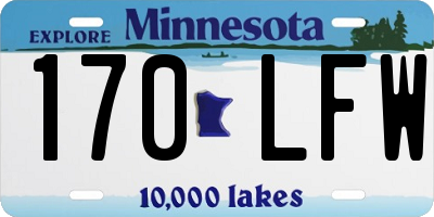 MN license plate 170LFW