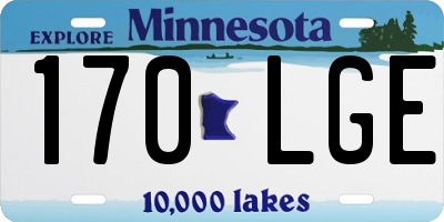 MN license plate 170LGE