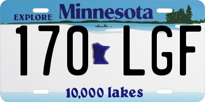 MN license plate 170LGF