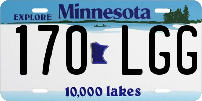 MN license plate 170LGG