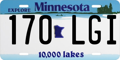 MN license plate 170LGI
