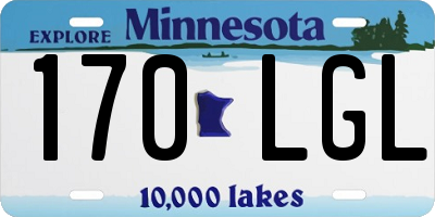 MN license plate 170LGL