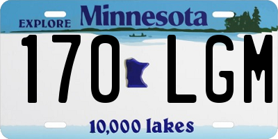 MN license plate 170LGM