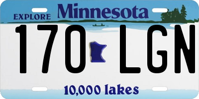MN license plate 170LGN