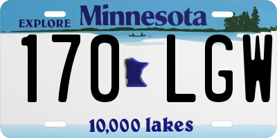 MN license plate 170LGW