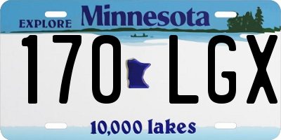 MN license plate 170LGX