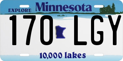 MN license plate 170LGY
