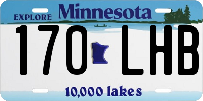 MN license plate 170LHB