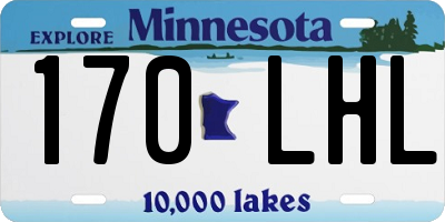 MN license plate 170LHL