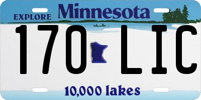 MN license plate 170LIC