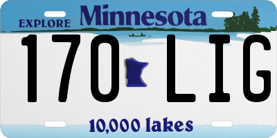 MN license plate 170LIG