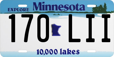 MN license plate 170LII