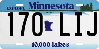 MN license plate 170LIJ