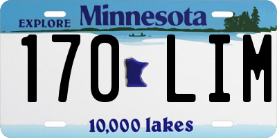 MN license plate 170LIM