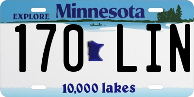 MN license plate 170LIN