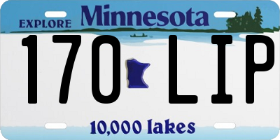 MN license plate 170LIP