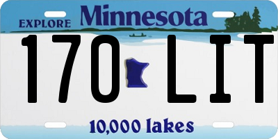 MN license plate 170LIT