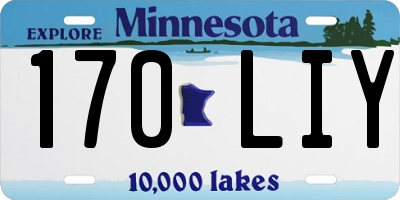 MN license plate 170LIY