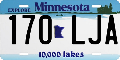 MN license plate 170LJA
