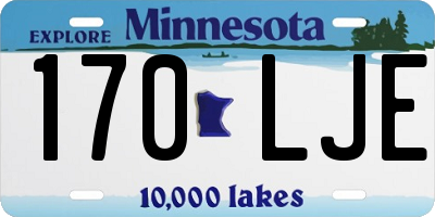 MN license plate 170LJE