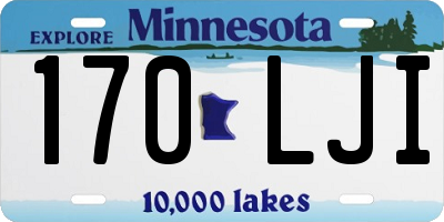 MN license plate 170LJI