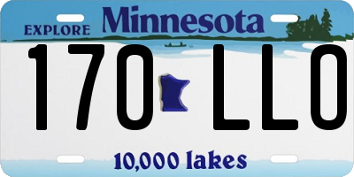 MN license plate 170LLO