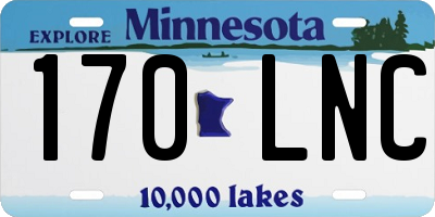 MN license plate 170LNC