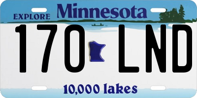 MN license plate 170LND