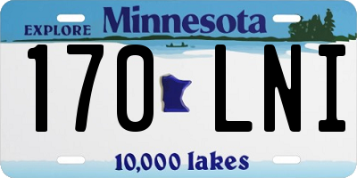 MN license plate 170LNI