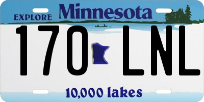 MN license plate 170LNL