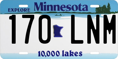 MN license plate 170LNM