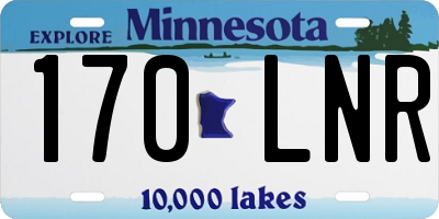 MN license plate 170LNR