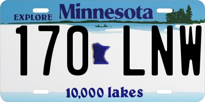 MN license plate 170LNW