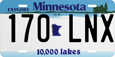MN license plate 170LNX