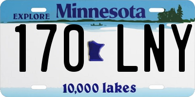 MN license plate 170LNY