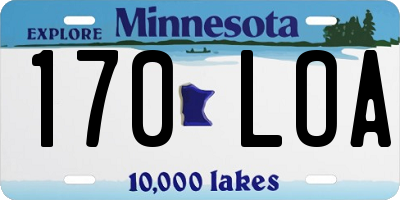 MN license plate 170LOA