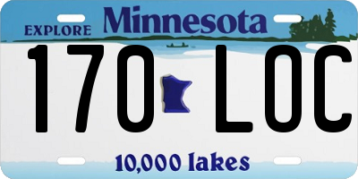 MN license plate 170LOC