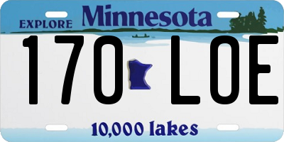 MN license plate 170LOE