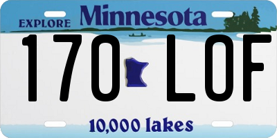 MN license plate 170LOF