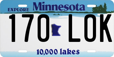 MN license plate 170LOK