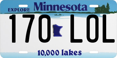 MN license plate 170LOL