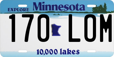 MN license plate 170LOM