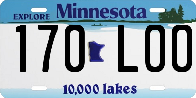 MN license plate 170LOO