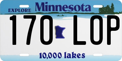 MN license plate 170LOP