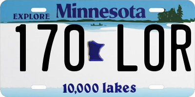 MN license plate 170LOR