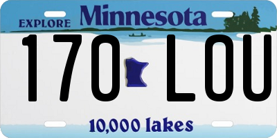 MN license plate 170LOU