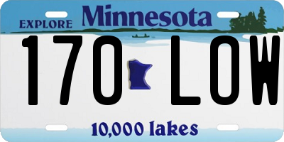 MN license plate 170LOW