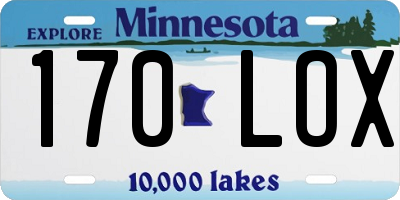 MN license plate 170LOX